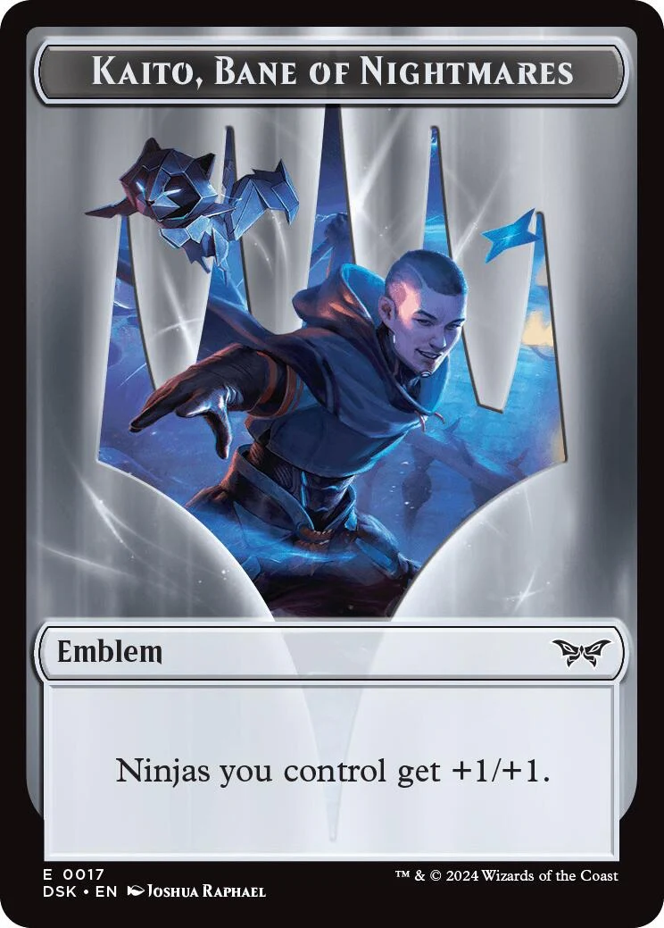 Emblem - Kaito, Bane of Nightmares // Gremlin Double-Sided Token (17 // 11)