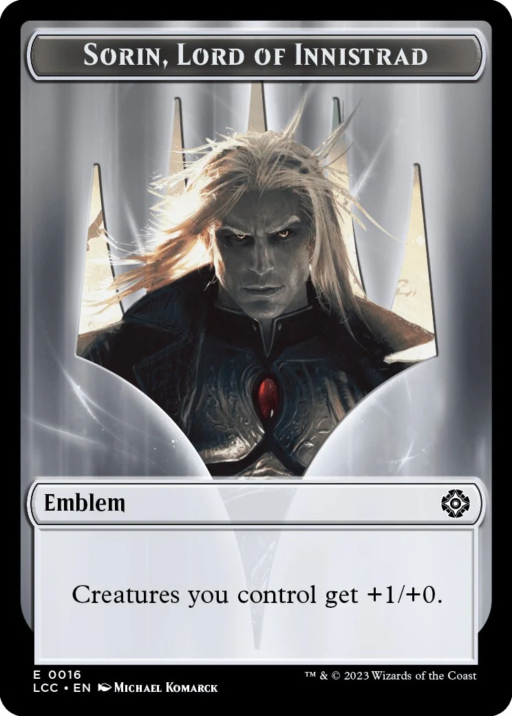 Emblem - Sorin, Lord of Innistrad // Vampire (0004) Double-Sided Token (16 // 4)