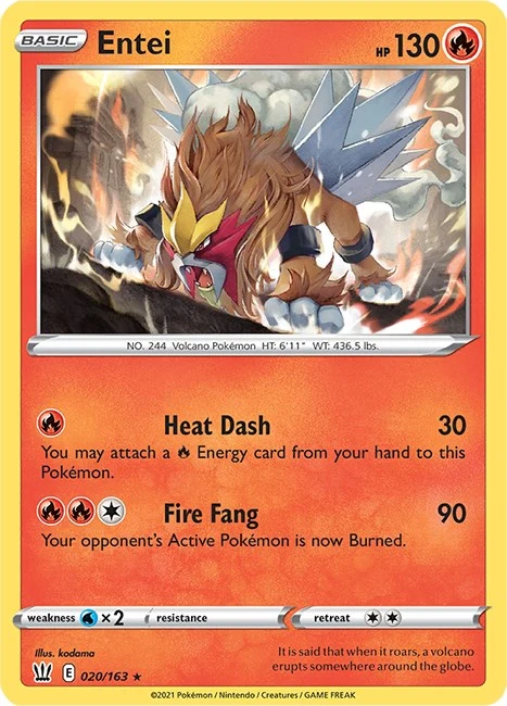 Entei (020/163) (SWSH05: Battle Styles)
