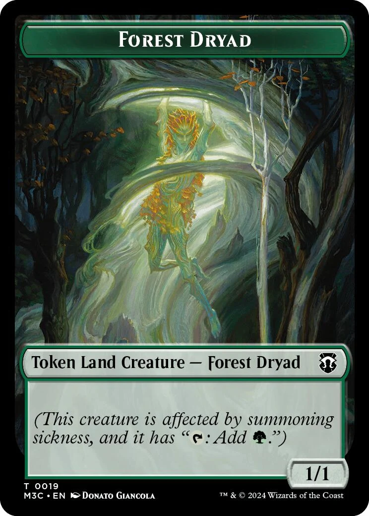 Forest Dryad // Boar Double-Sided Token (19 // 17)
