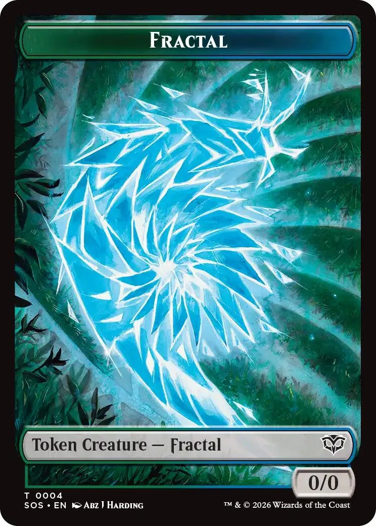 Fractal (0004) // Pest (0008) Double-Sided Token (4 // 8) (Secrets of Strixhaven)