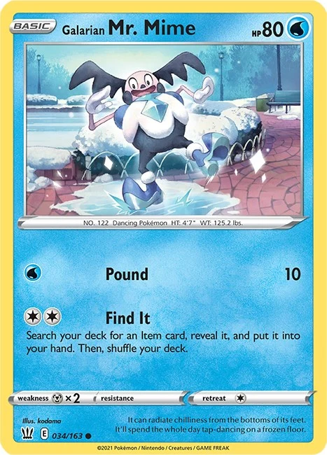 Galarian Mr. Mime (034/163) (SWSH05: Battle Styles)