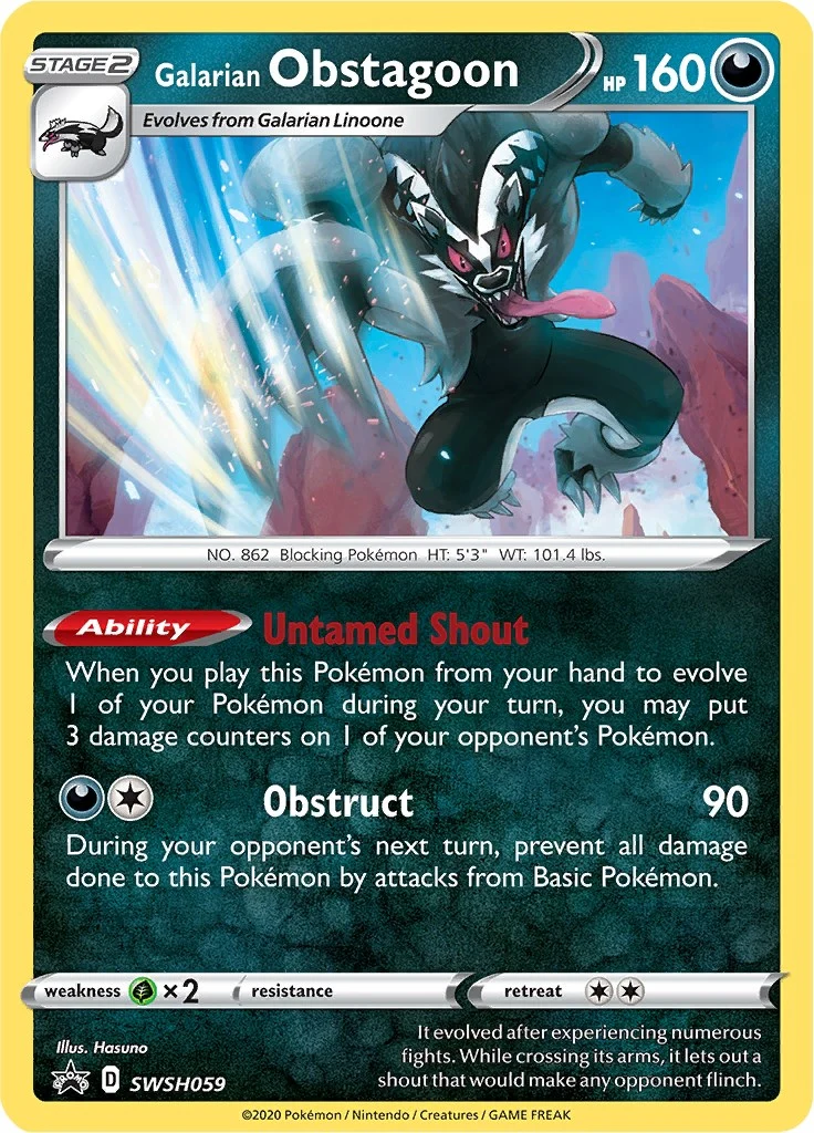 Galarian Obstagoon - SWSH059 (SWSH059) (SWSH: Sword & Shield Promo Cards)
