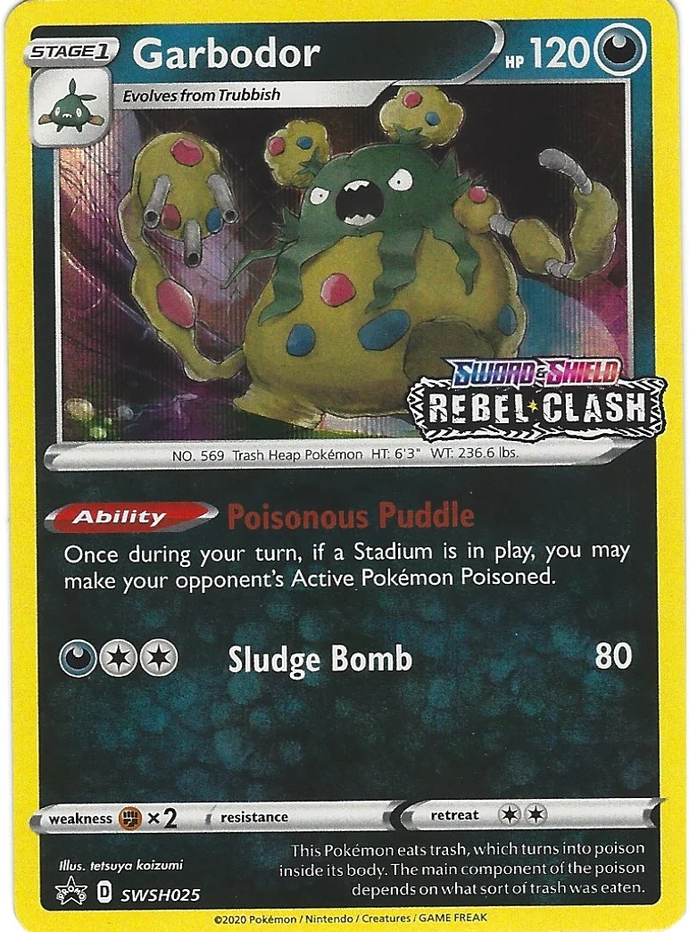 Garbodor - SWSH025 (Prerelease) (SWSH025) (SWSH: Sword & Shield Promo Cards)