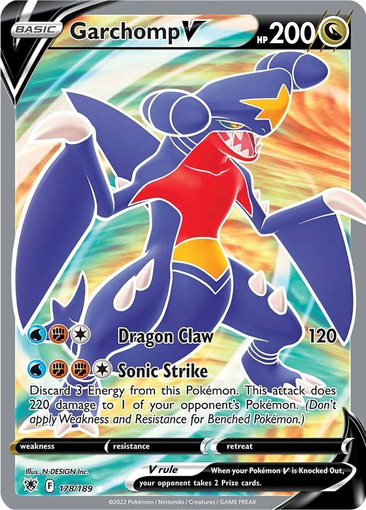 Garchomp V (Full Art) (178/189) (SWSH10: Astral Radiance)