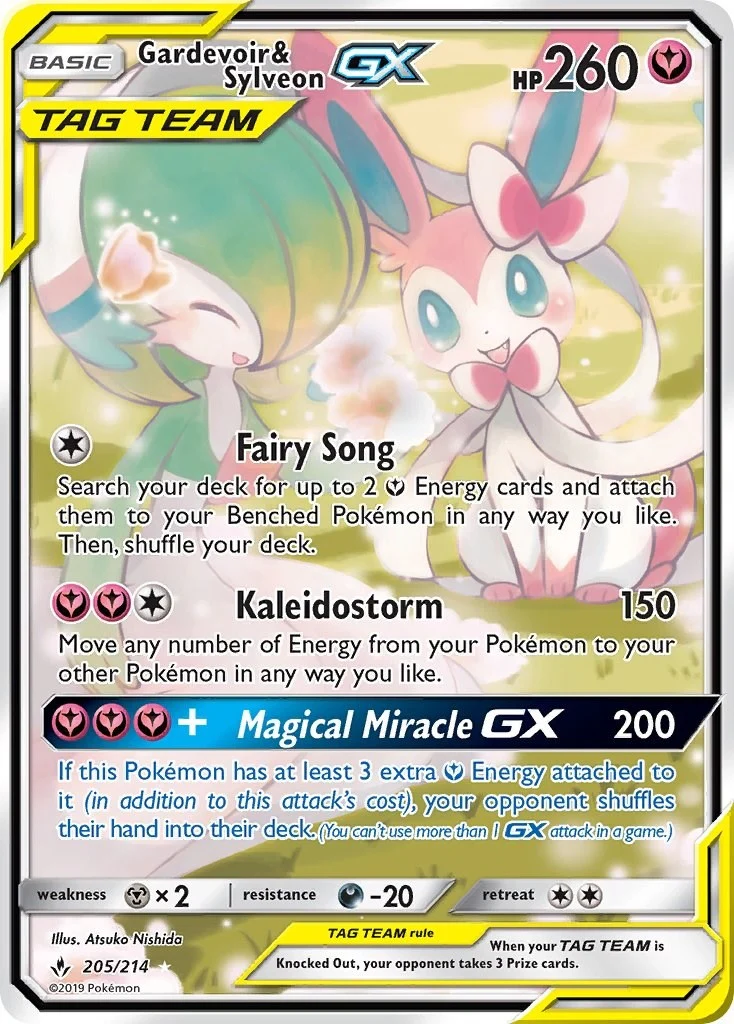 Gardevoir & Sylveon GX (205) (Alternate Full Art) (205/214) (SM - Unbroken Bonds)
