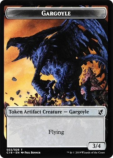 Gargoyle // Egg Double-Sided Token (22 // 16) (Commander 2019)