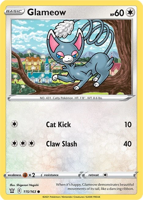 Glameow (115/163) (SWSH05: Battle Styles)