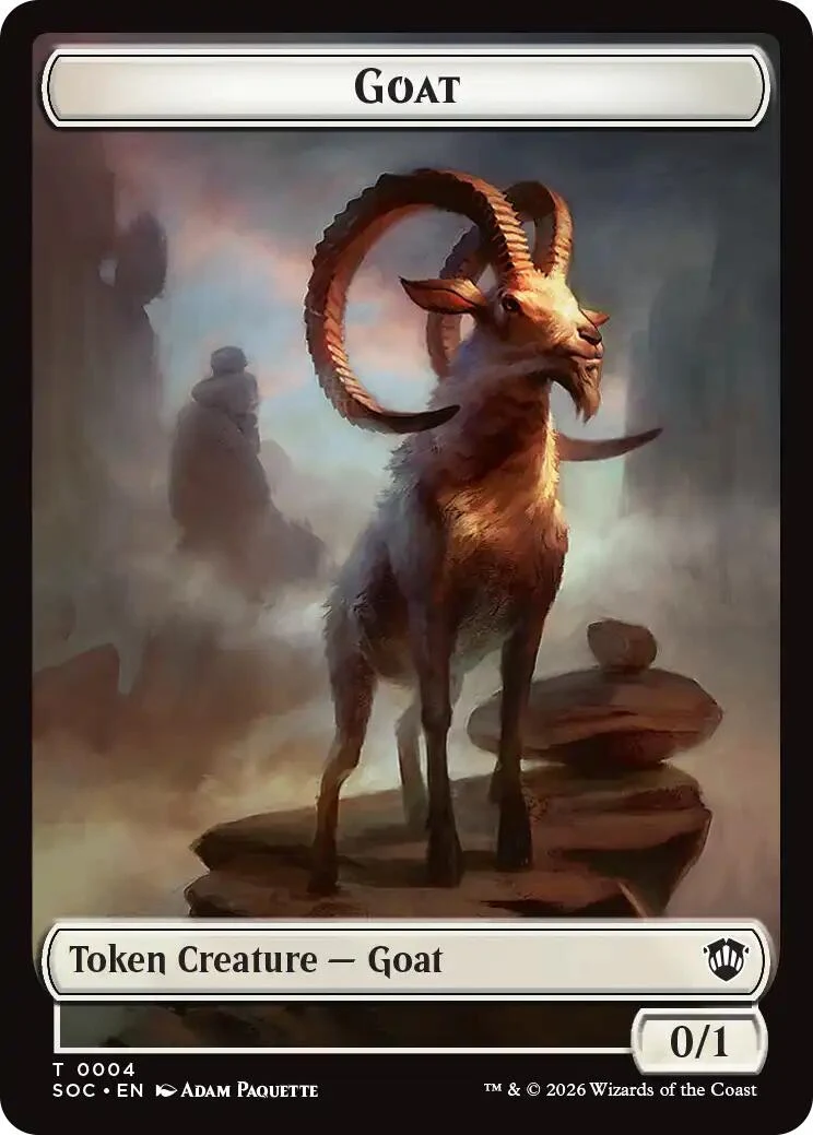 Goat // Fungus Beast Double-Sided Token (4 // 17) (Secrets of Strixhaven)