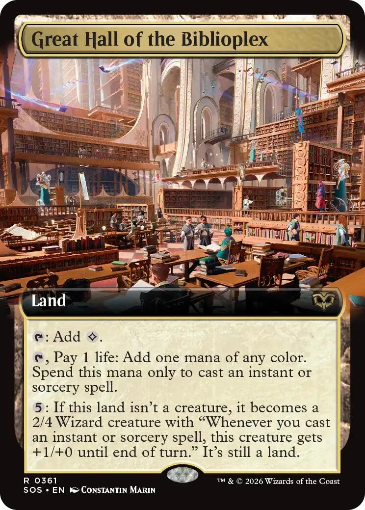 Great Hall of the Biblioplex (Extended Art) (361) (Secrets of Strixhaven)