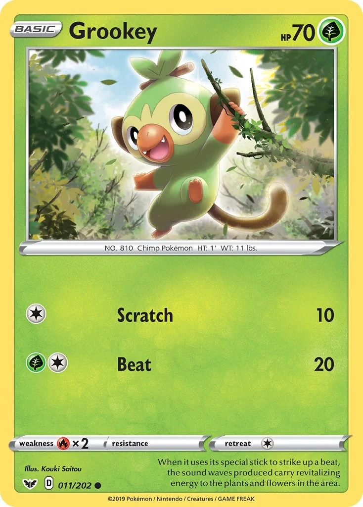 Grookey (011) (011/202) (SWSH01: Sword & Shield Base Set)