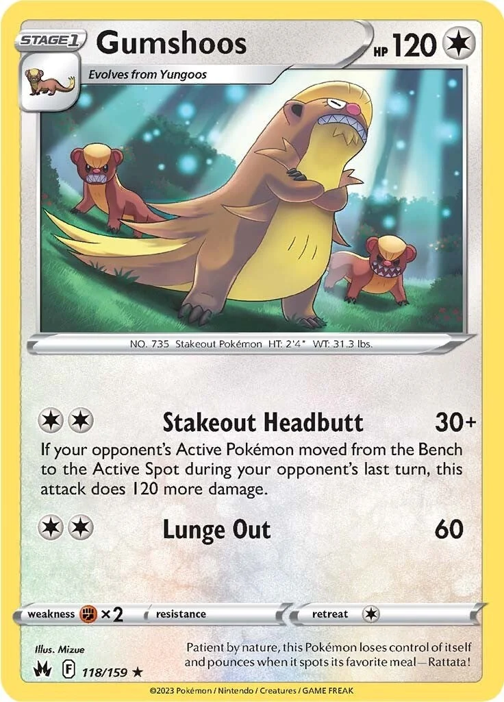 Gumshoos (118/159) (Crown Zenith)