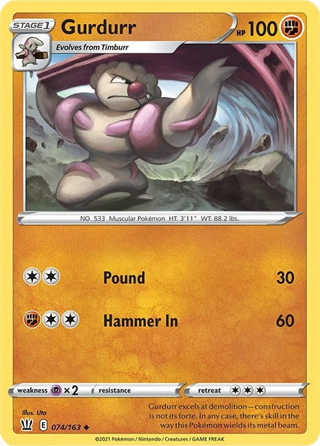 Gurdurr (074/163) (SWSH05: Battle Styles)