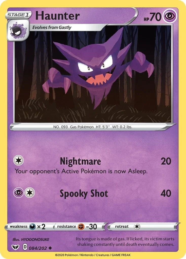 Haunter (084/202) (SWSH01: Sword & Shield Base Set)