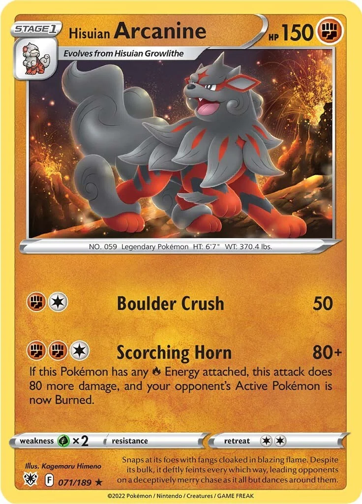 Hisuian Arcanine (071/189) (SWSH10: Astral Radiance)