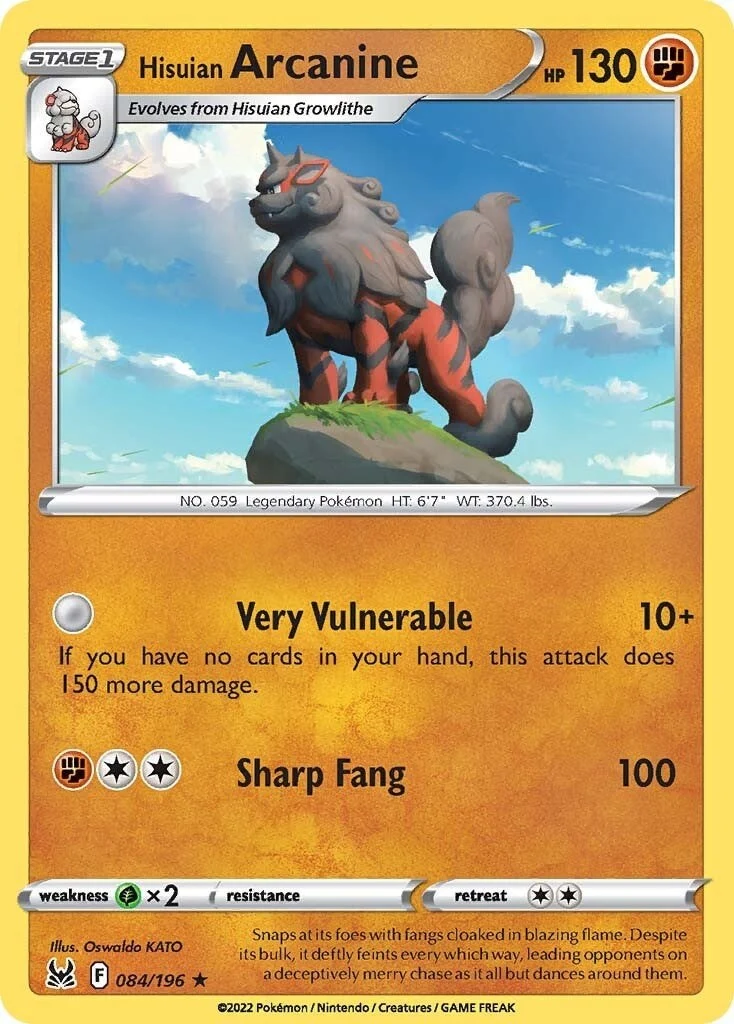 Hisuian Arcanine (084/196) (SWSH11: Lost Origin)