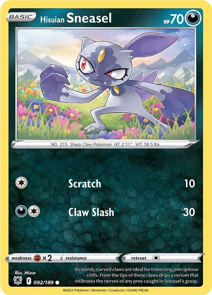 Hisuian Sneasel (092/189) (SWSH10: Astral Radiance)