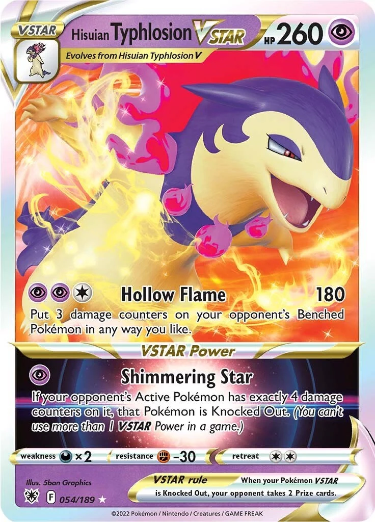 Hisuian Typhlosion VSTAR (054/189) (SWSH10: Astral Radiance)