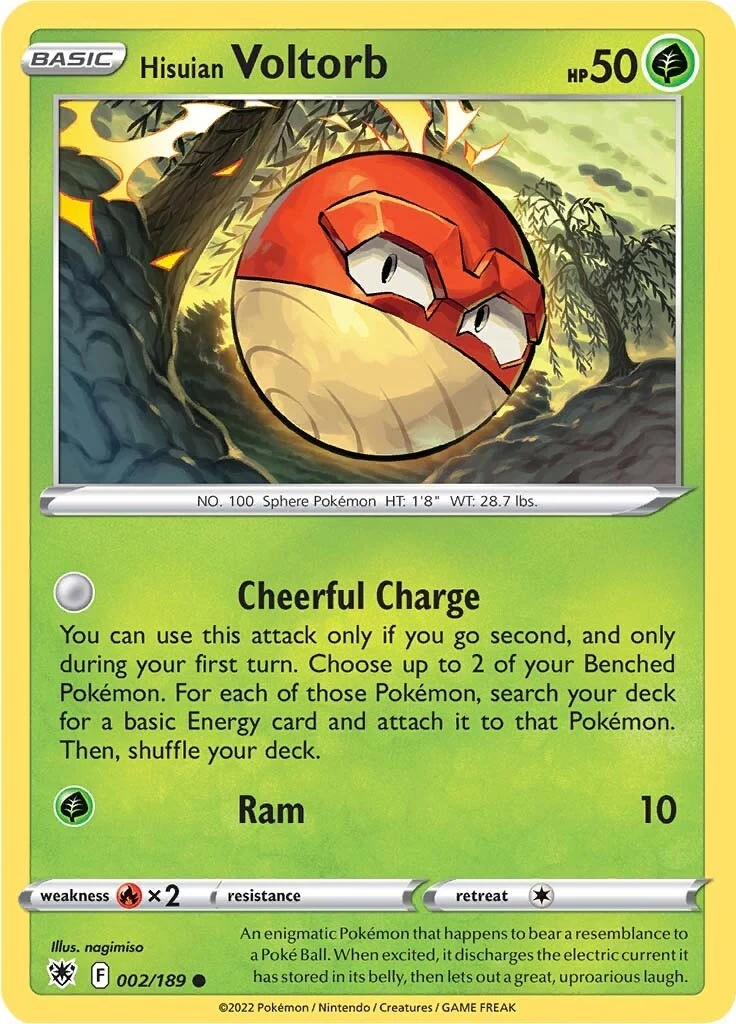 Hisuian Voltorb (002/189) (SWSH10: Astral Radiance)