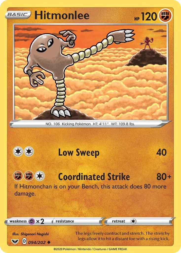 Hitmonlee (094/202) (SWSH01: Sword & Shield Base Set)