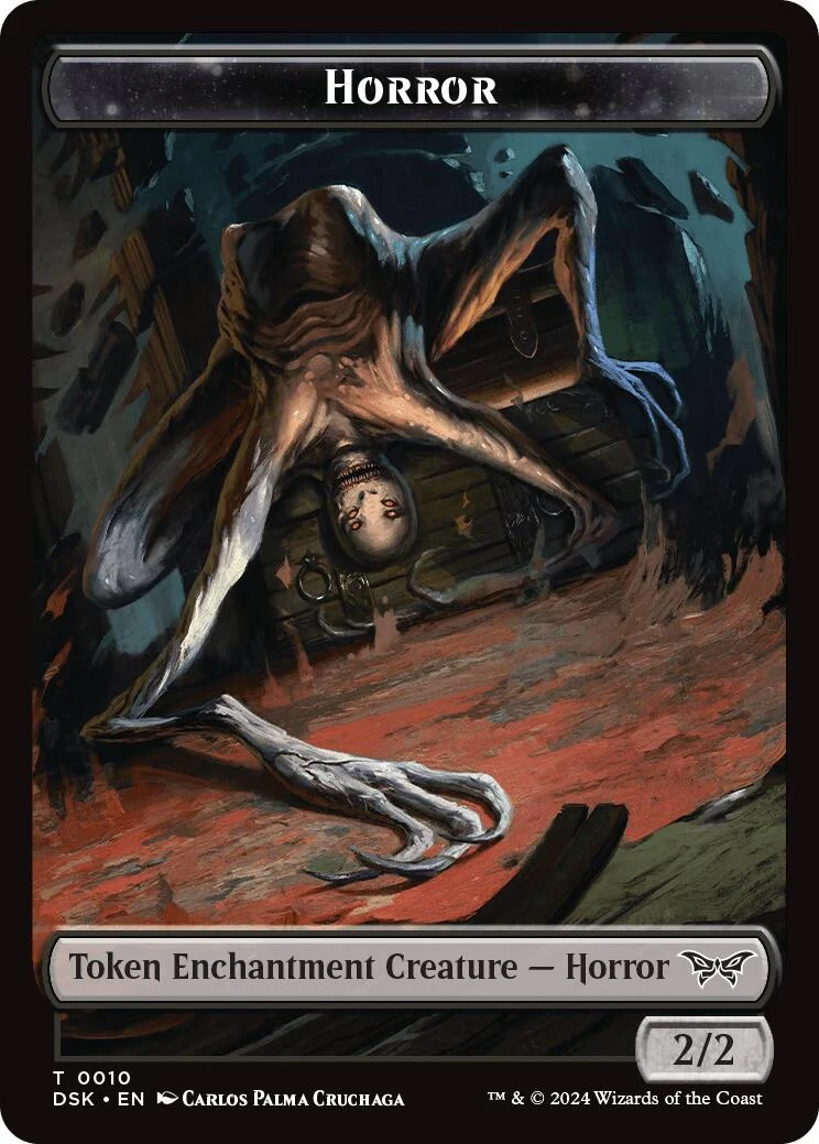 Horror // Copy Double-Sided Token (10 // 1) (Duskmourn: House of Horror)