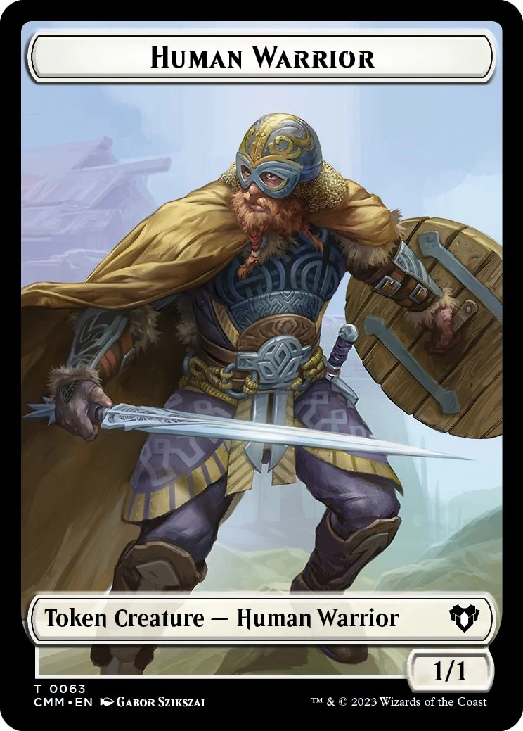 Human Warrior // Zombie Army Double-Sided Token (63 // 69) (Commander Masters)