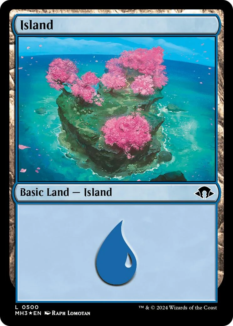 Island (0500) (Ripple Foil) (500) (Modern Horizons 3)