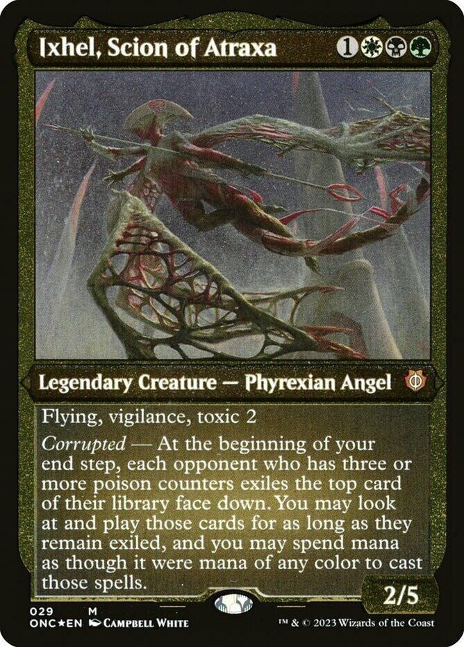 Ixhel, Scion of Atraxa (Display Commander) (Foil Etched) - Thick Stock (29)