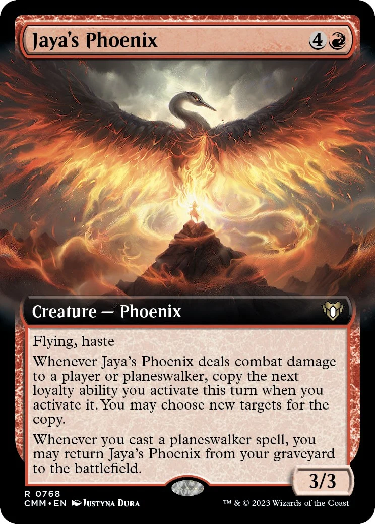 Jaya's Phoenix (Extended Art) (768) (Commander Masters)