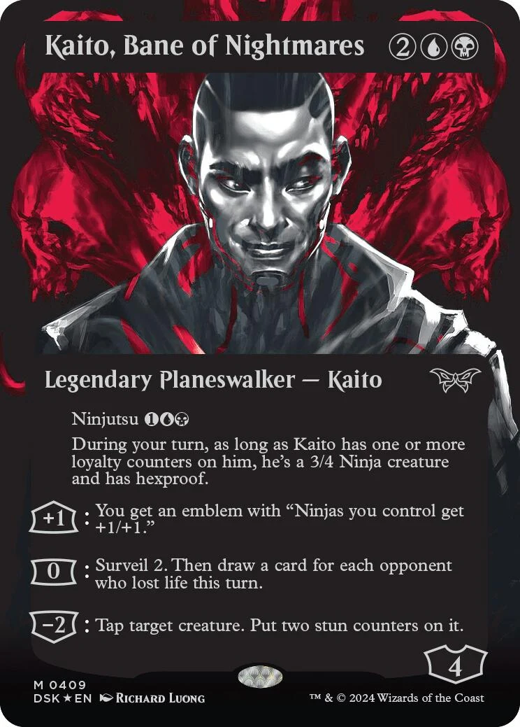 Kaito, Bane of Nightmares (Showcase) (Textured Foil) (409) (Duskmourn: House of Horror)