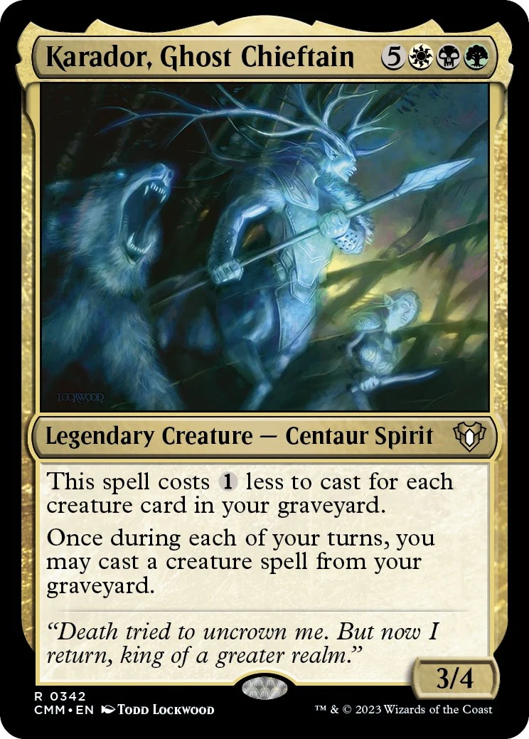 Karador, Ghost Chieftain (342) (Commander Masters)