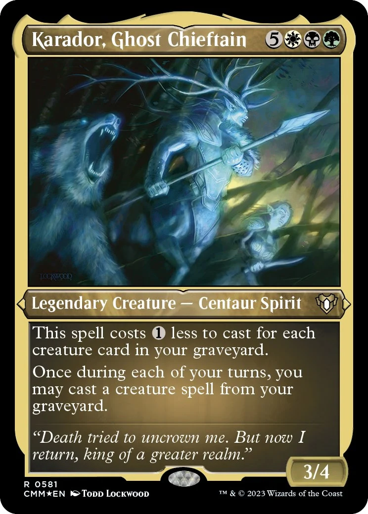 Karador, Ghost Chieftain (Foil Etched) (581) (Commander Masters)