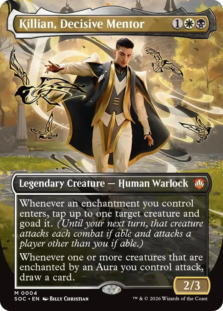 Killian, Decisive Mentor (Borderless) (4) (Secrets of Strixhaven)