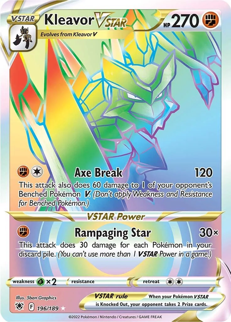 Kleavor VSTAR (Secret) (196/189) (SWSH10: Astral Radiance)