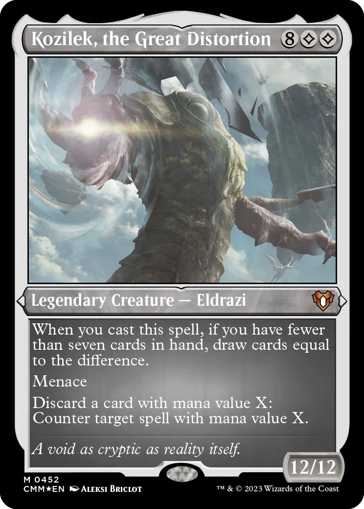 Kozilek, the Great Distortion (Foil Etched) (452) (Commander Masters)