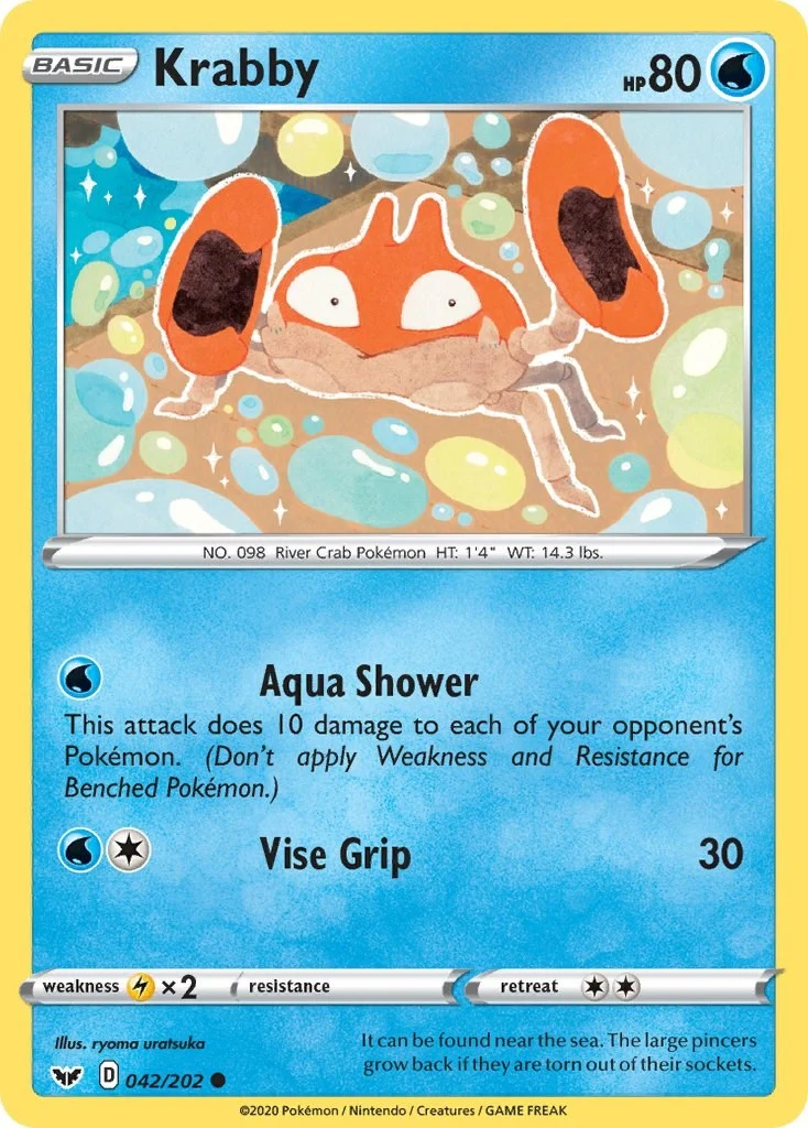 Krabby (042) (042/202) (SWSH01: Sword & Shield Base Set)