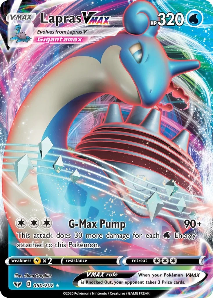 Lapras VMAX (050/202) (SWSH01: Sword & Shield Base Set)