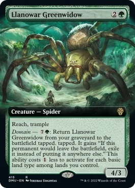 Llanowar Greenwidow (Extended Art) (415)