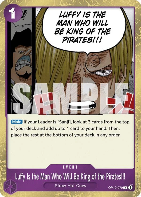 Luffy Is the Man Who Will Be King of the Pirates!!! (OP12-079) (Legacy of the Master)