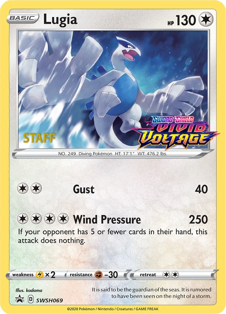 Lugia - SWSH069 (Prerelease) [Staff] (SWSH069) (SWSH: Sword & Shield Promo Cards)