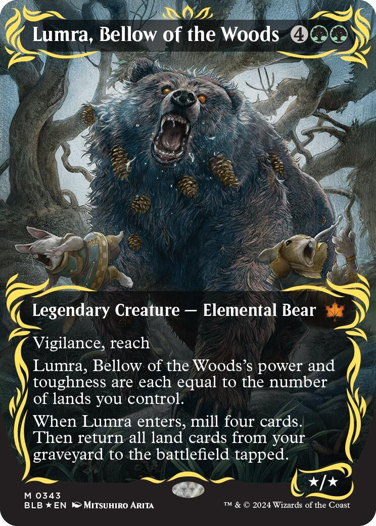 Lumra, Bellow of the Woods (Borderless) (Raised Foil) (343)