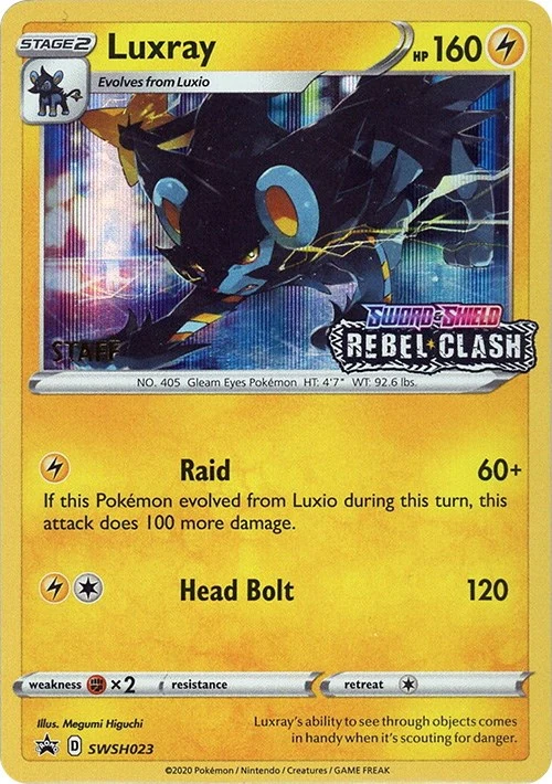 Luxray - SWSH023 (Prerelease) [Staff] (SWSH023) (SWSH: Sword & Shield Promo Cards)