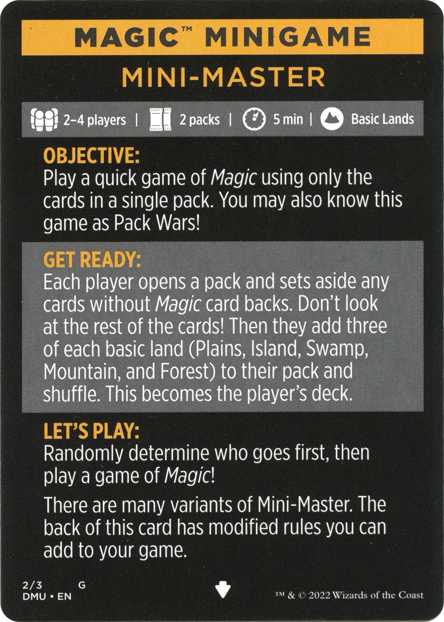 Magic Minigame: Mini-Master (2)