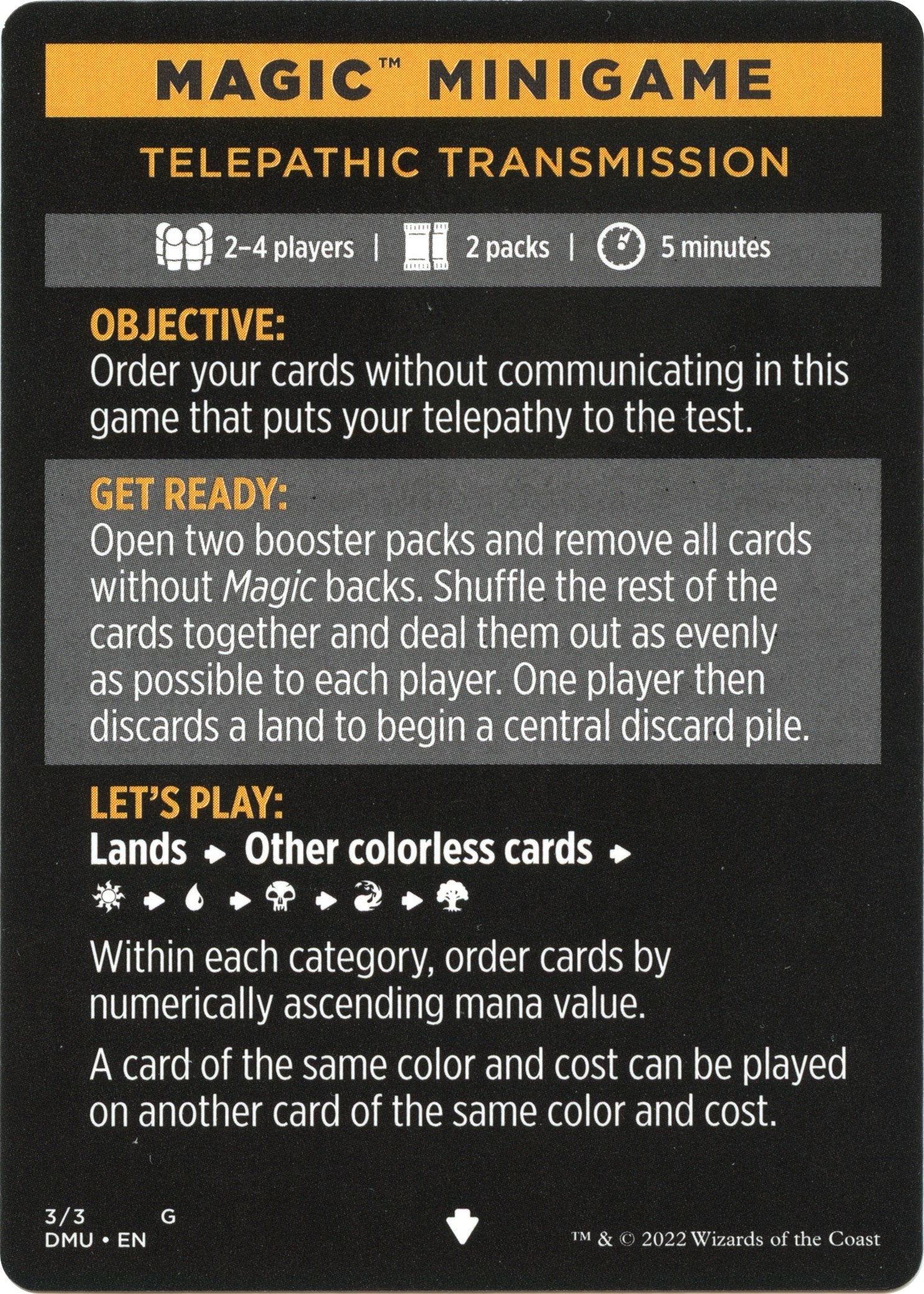 Magic Minigame: Telepathic Transmission (3)