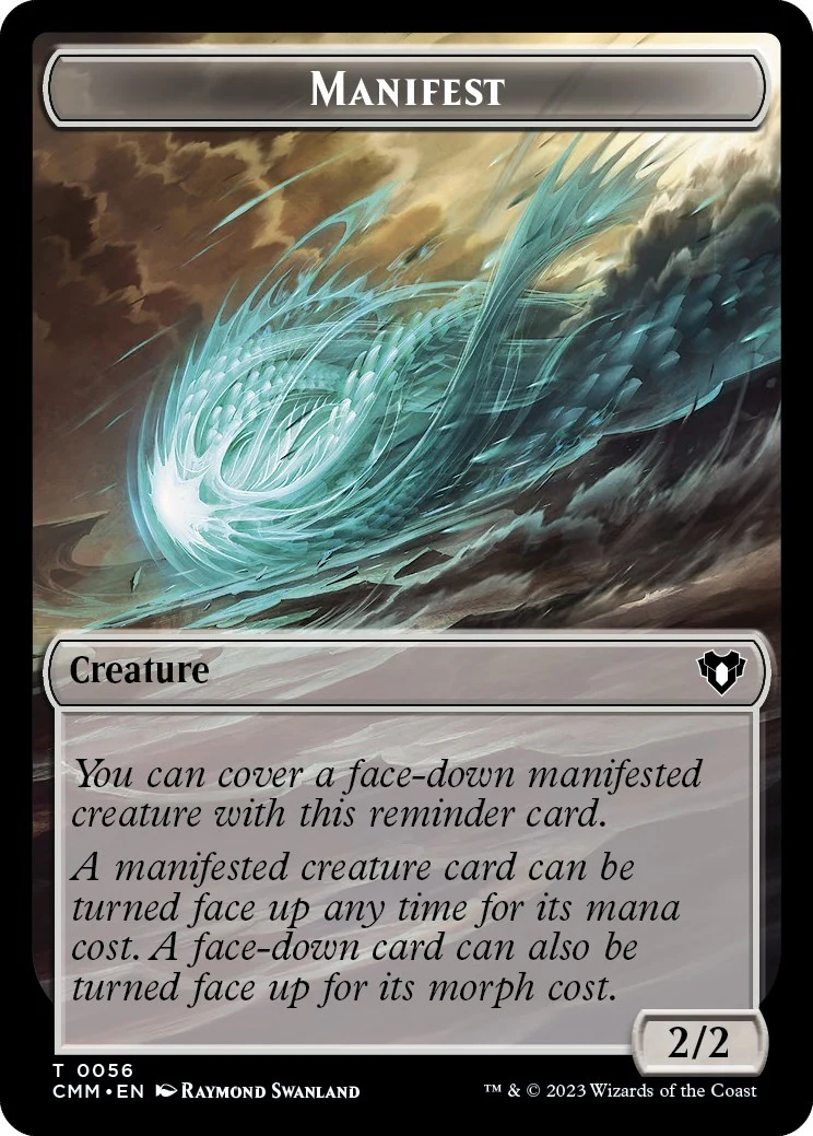 Manifest // Phyrexian Germ Double-Sided Token (56 // 16) (Commander Masters)