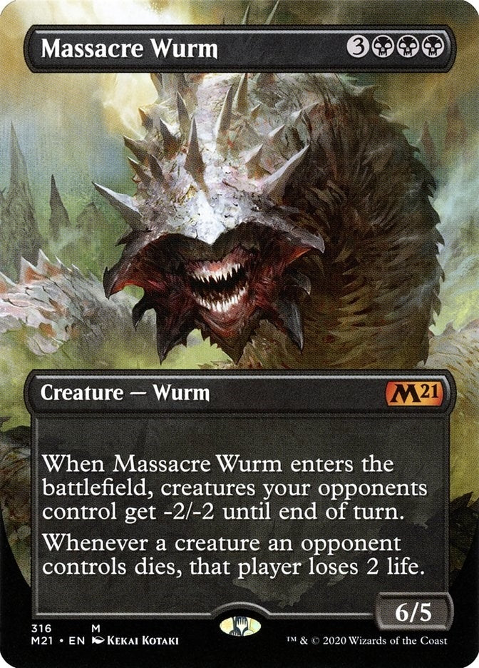 Massacre Wurm (Alternate Art) (316) (Core Set 2021)