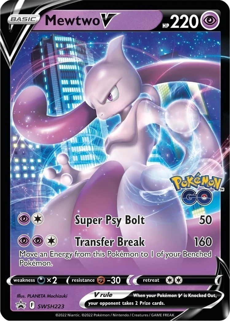 Mewtwo V - SWSH223 (SWSH223) (SWSH: Sword & Shield Promo Cards)