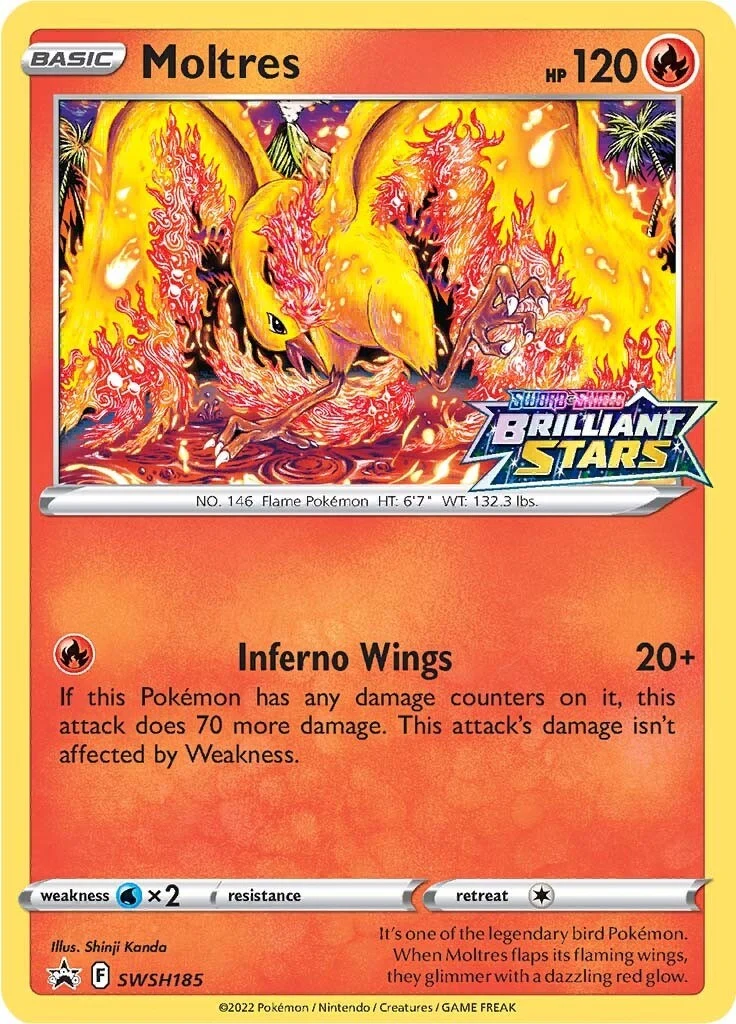 Moltres - SWSH185 (SWSH185) (SWSH: Sword & Shield Promo Cards)