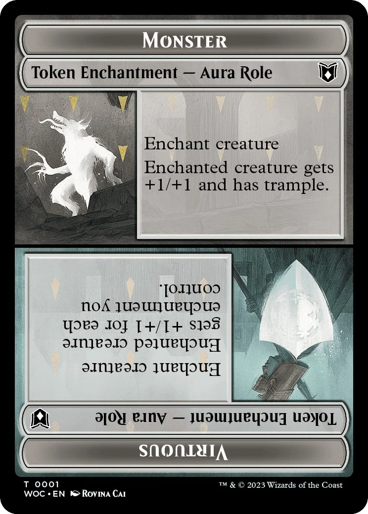 Monster Role / Virtuous Role // Royal Role / Virtuous Role Double-Sided Token (1 // 2)