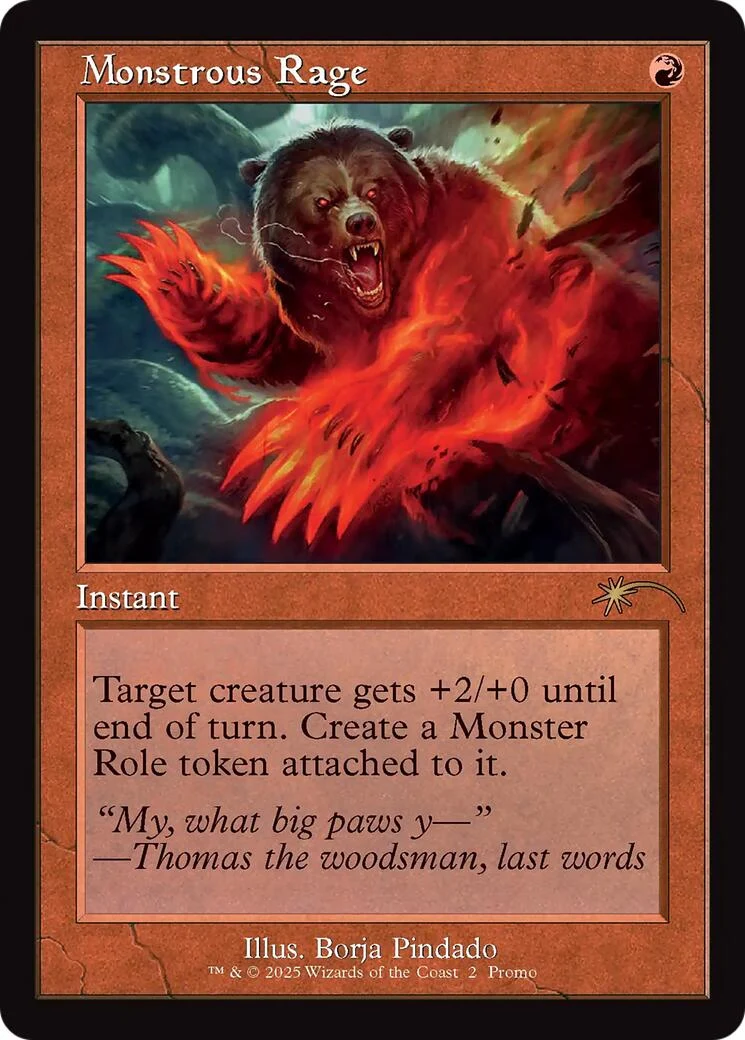 Monstrous Rage (Retro Frame) (2) (WPN & Gateway Promos)
